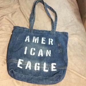 American Eagle Outfitters blue jean tote